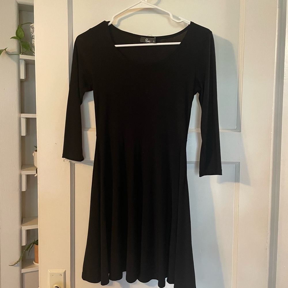 Chic Black Long Sleeve Dress